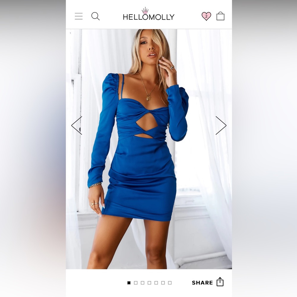 Hello Molly - HELLO MOLLY CASSIOPEIA DRESS BLUE - L